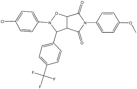 2-(4-chlorophenyl)-5-(4-methoxyphenyl)-3-[4-(trifluoromethyl)phenyl]dihydro-2H-pyrrolo[3,4-d]isoxazole-4,6(3H,5H)-dione|