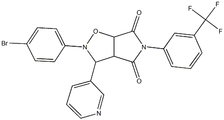 2-(4-bromophenyl)-3-(3-pyridinyl)-5-[3-(trifluoromethyl)phenyl]dihydro-2H-pyrrolo[3,4-d]isoxazole-4,6(3H,5H)-dione Structure