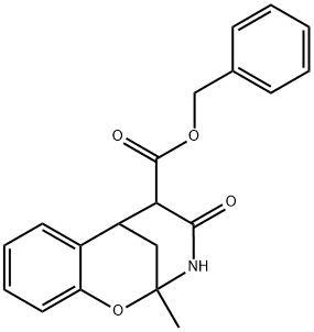 benzyl 9-methyl-11-oxo-8-oxa-10-azatricyclo[7.3.1.0~2,7~]trideca-2,4,6-triene-12-carboxylate 化学構造式