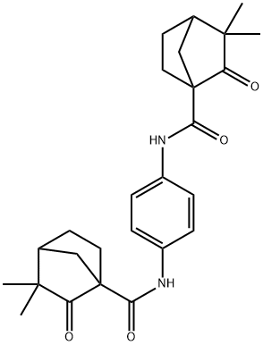 N-(4-{[(3,3-dimethyl-2-oxobicyclo[2.2.1]hept-1-yl)carbonyl]amino}phenyl)-3,3-dimethyl-2-oxobicyclo[2.2.1]heptane-1-carboxamide Structure