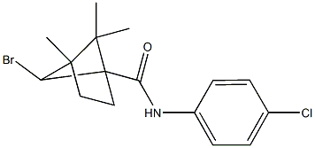 6-bromo-N-(4-chlorophenyl)-4,5,5-trimethylbicyclo[2.1.1]hexane-1-carboxamide 化学構造式