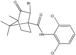 2-bromo-N-(2,6-dichlorophenyl)-4,7,7-trimethyl-3-oxobicyclo[2.2.1]heptane-1-carboxamide|