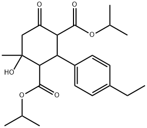 diisopropyl 2-(4-ethylphenyl)-4-hydroxy-4-methyl-6-oxocyclohexane-1,3-dicarboxylate,1005099-04-6,结构式