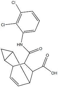 7-[(2,3-dichloroanilino)carbonyl]tricyclo[3.2.2.0~2,4~]non-8-ene-6-carboxylic acid 化学構造式