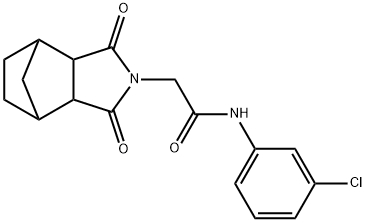 N-(3-chlorophenyl)-2-(3,5-dioxo-4-azatricyclo[5.2.1.0~2,6~]dec-4-yl)acetamide,1005107-87-8,结构式