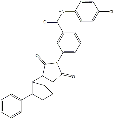 N-(4-chlorophenyl)-3-(3,5-dioxo-8-phenyl-4-azatricyclo[5.2.1.0~2,6~]dec-4-yl)benzamide Structure