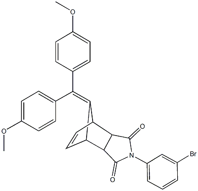 10-[bis(4-methoxyphenyl)methylene]-4-(3-bromophenyl)-4-azatricyclo[5.2.1.0~2,6~]dec-8-ene-3,5-dione|