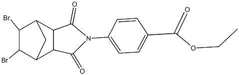 ethyl 4-(8,9-dibromo-3,5-dioxo-4-azatricyclo[5.2.1.0~2,6~]dec-4-yl)benzoate,1005112-18-4,结构式