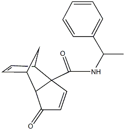 5-oxo-N-(1-phenylethyl)tricyclo[5.2.1.0~2,6~]deca-3,8-diene-2-carboxamide Structure