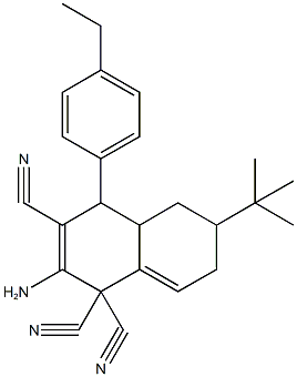2-amino-6-tert-butyl-4-(4-ethylphenyl)-4a,5,6,7-tetrahydro-1,1,3(4H)-naphthalenetricarbonitrile Structure