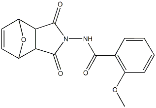 N-(3,5-dioxo-10-oxa-4-azatricyclo[5.2.1.0~2,6~]dec-8-en-4-yl)-2-methoxybenzamide 化学構造式