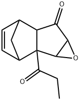 2-propionyl-4-oxatetracyclo[6.2.1.0~2,7~.0~3,5~]undec-9-en-6-one 结构式