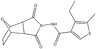 N-(3,5-dioxo-10-oxa-4-azatricyclo[5.2.1.0~2,6~]dec-4-yl)-4-ethyl-5-methyl-3-thiophenecarboxamide,1005112-41-3,结构式