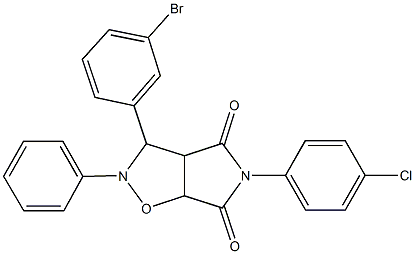 3-(3-bromophenyl)-5-(4-chlorophenyl)-2-phenyldihydro-2H-pyrrolo[3,4-d]isoxazole-4,6(3H,5H)-dione Struktur