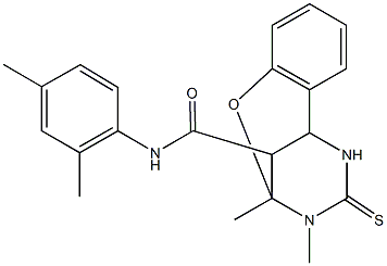 N-(2,4-dimethylphenyl)-9,10-dimethyl-11-thioxo-8-oxa-10,12-diazatricyclo[7.3.1.0~2,7~]trideca-2,4,6-triene-13-carboxamide,1005117-61-2,结构式