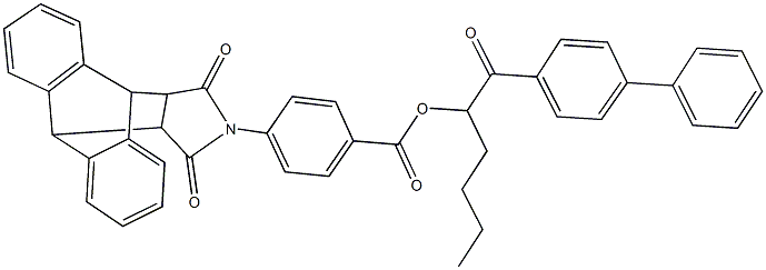 1-([1,1'-biphenyl]-4-ylcarbonyl)pentyl 4-(16,18-dioxo-17-azapentacyclo[6.6.5.0~2,7~.0~9,14~.0~15,19~]nonadeca-2,4,6,9,11,13-hexaen-17-yl)benzoate Structure