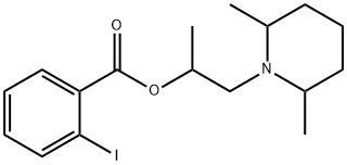 2-(2,6-dimethyl-1-piperidinyl)-1-methylethyl 2-iodobenzoate Struktur