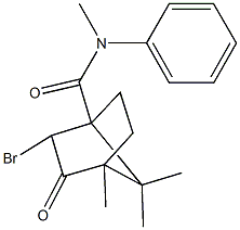 2-bromo-N,4,7,7-tetramethyl-3-oxo-N-phenylbicyclo[2.2.1]heptane-1-carboxamide,1005118-12-6,结构式