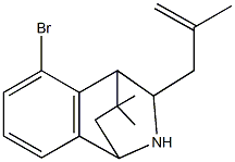 3-bromo-11,11-dimethyl-10-(2-methyl-2-propenyl)-9-azatricyclo[6.2.2.0~2,7~]dodeca-2,4,6-triene 化学構造式