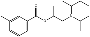 2-(2,6-dimethyl-1-piperidinyl)-1-methylethyl 3-methylbenzoate 结构式