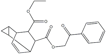 6-ethyl 7-(2-oxo-2-phenylethyl) tricyclo[3.2.2.0~2,4~]non-8-ene-6,7-dicarboxylate|