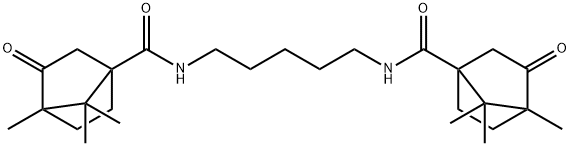 4,7,7-trimethyl-3-oxo-N-(5-{[(4,7,7-trimethyl-3-oxobicyclo[2.2.1]hept-1-yl)carbonyl]amino}pentyl)bicyclo[2.2.1]heptane-1-carboxamide Struktur