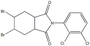 5,6-dibromo-2-(2,3-dichlorophenyl)hexahydro-1H-isoindole-1,3(2H)-dione 化学構造式