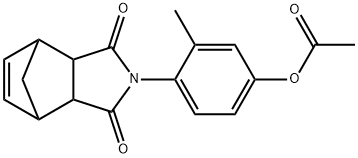 4-(3,5-dioxo-4-azatricyclo[5.2.1.0~2,6~]dec-8-en-4-yl)-3-methylphenyl acetate,1005150-02-6,结构式