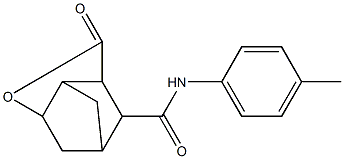 N-(4-methylphenyl)-5-oxo-4-oxatricyclo[4.2.1.0~3,7~]nonane-9-carboxamide Struktur