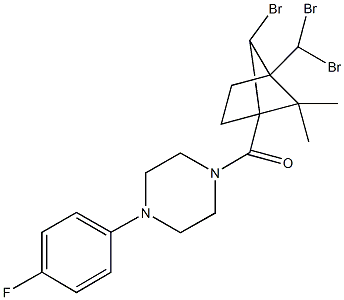 1-{[6-bromo-4-(dibromomethyl)-5,5-dimethylbicyclo[2.1.1]hex-1-yl]carbonyl}-4-(4-fluorophenyl)piperazine Structure