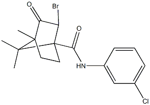 2-bromo-N-(3-chlorophenyl)-4,7,7-trimethyl-3-oxobicyclo[2.2.1]heptane-1-carboxamide|