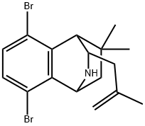 3,6-dibromo-11,11-dimethyl-10-(2-methyl-2-propenyl)-9-azatricyclo[6.2.2.0~2,7~]dodeca-2,4,6-triene,1005156-80-8,结构式