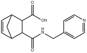 3-{[(4-pyridinylmethyl)amino]carbonyl}bicyclo[2.2.1]hept-5-ene-2-carboxylic acid Structure