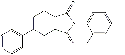 2-(2,4-dimethylphenyl)-5-phenylhexahydro-1H-isoindole-1,3(2H)-dione Structure