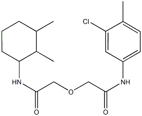 2-[2-(3-chloro-4-methylanilino)-2-oxoethoxy]-N-(2,3-dimethylcyclohexyl)acetamide 结构式