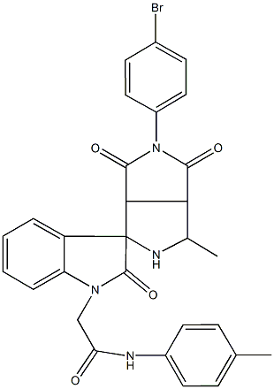 1005177-29-6 N-(4-methylphenyl)-2-(4'-methyl-2'-{4-bromophenyl}-1',3'{2'H,3'aH}-trioxo-2,3,3'a,4',6',6'a-hexahydrospiro{1H-indole-3,6'-pyrrolo[3,4-c]pyrrole}-1-yl)acetamide