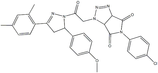 1005177-30-9 5-(4-chlorophenyl)-1-{2-[3-(2,4-dimethylphenyl)-5-(4-methoxyphenyl)-4,5-dihydro-1H-pyrazol-1-yl]-2-oxoethyl}-3a,6a-dihydropyrrolo[3,4-d][1,2,3]triazole-4,6(1H,5H)-dione