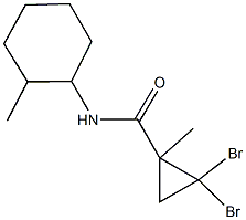 2,2-dibromo-1-methyl-N-(2-methylcyclohexyl)cyclopropanecarboxamide Struktur