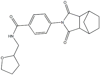 4-(3,5-dioxo-4-azatricyclo[5.2.1.0~2,6~]dec-4-yl)-N-(tetrahydro-2-furanylmethyl)benzamide Structure