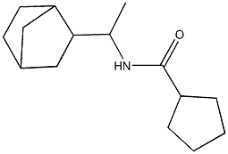 N-(1-bicyclo[2.2.1]hept-2-ylethyl)cyclopentanecarboxamide Struktur