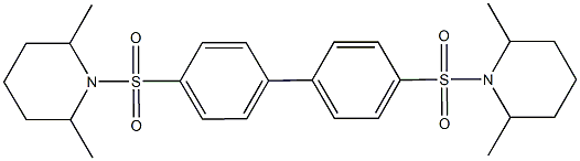 1-({4'-[(2,6-dimethyl-1-piperidinyl)sulfonyl][1,1'-biphenyl]-4-yl}sulfonyl)-2,6-dimethylpiperidine 结构式