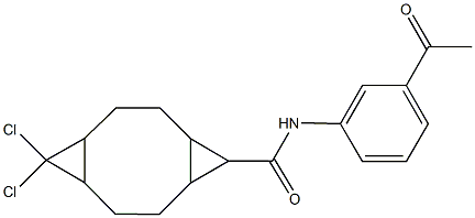 N-(3-acetylphenyl)-10,10-dichlorotricyclo[7.1.0.0~4,6~]decane-5-carboxamide Structure