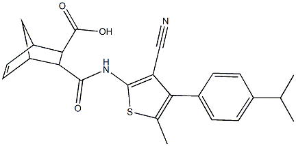 3-({[3-cyano-4-(4-isopropylphenyl)-5-methyl-2-thienyl]amino}carbonyl)bicyclo[2.2.1]hept-5-ene-2-carboxylic acid|