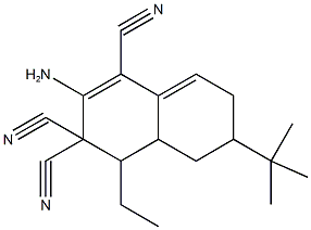 2-amino-6-tert-butyl-4-ethyl-4a,5,6,7-tetrahydro-1,3,3(4H)-naphthalenetricarbonitrile|