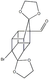 9'-bromo-dispiro([1,3]-dioxolane-2,6'-pentacyclo[5.3.0.0~2,5~.0~3,9~.0~4,8~]decane-10',2''-[1,3]-dioxolane)-5'-carbaldehyde,1005178-12-0,结构式