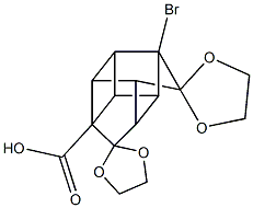 9'-bromo-dispiro([1,3]-dioxolane-2,6'-pentacyclo[5.3.0.0~2,5~.0~3,9~.0~4,8~]decane-10',2''-[1,3]-dioxolane)-5'-carboxylic acid|
