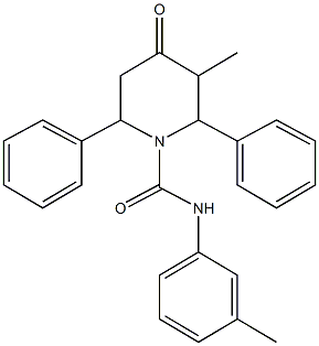 3-methyl-N-(3-methylphenyl)-4-oxo-2,6-diphenyl-1-piperidinecarboxamide Structure