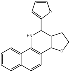 11-(2-furyl)-1,2,3a,10,11,11a-hexahydrobenzo[h]furo[3,2-c]quinoline Struktur