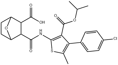 1005251-30-8 3-({[4-(4-chlorophenyl)-3-(isopropoxycarbonyl)-5-methyl-2-thienyl]amino}carbonyl)-7-oxabicyclo[2.2.1]heptane-2-carboxylic acid
