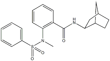 N-bicyclo[2.2.1]hept-2-yl-2-[methyl(phenylsulfonyl)amino]benzamide Structure